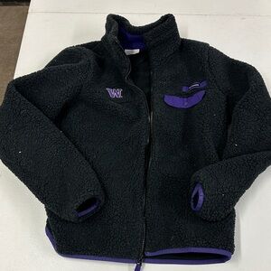 Columbia Kids Black and Purple Fleece Jacket